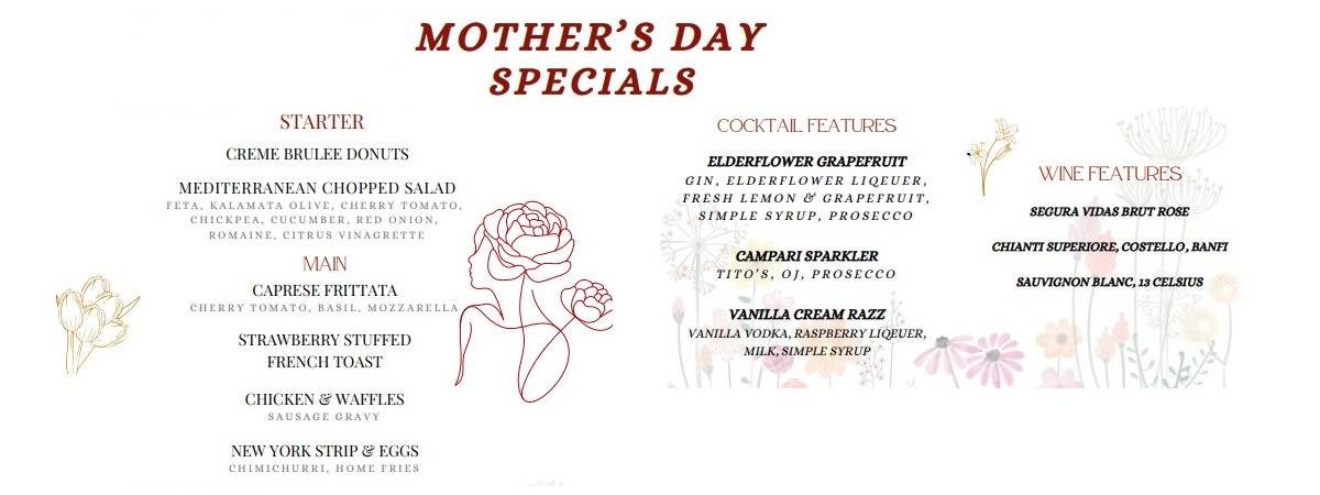 mothers day menu