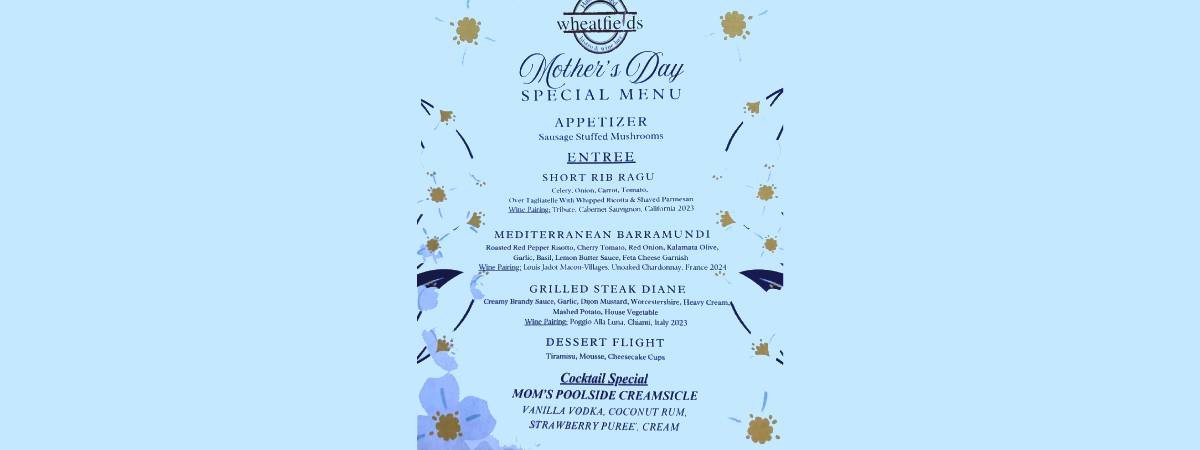 mother's day menu