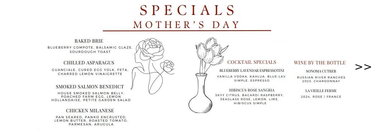mother's day menu