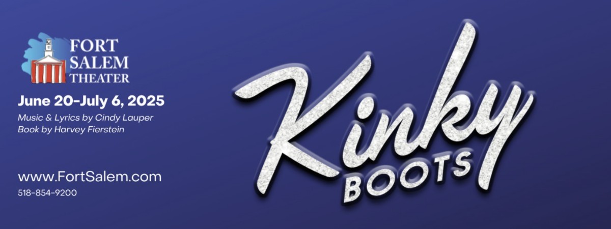 Kinky Boots logo with show dates and ticketing info