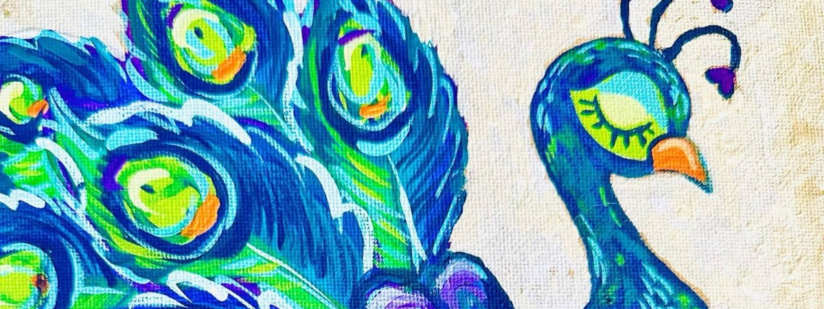 A painted peacock