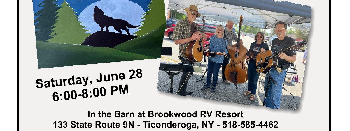 Adirondack Song Dogs in Concert Saturday, June 28 from 6:00-8:00 PM in the Barn at Brookwood RV Resort