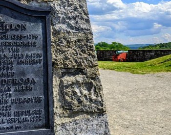 fort carillon sign at fort ticonderoga