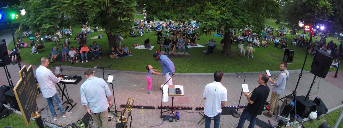 band performs