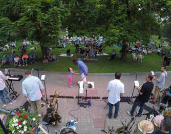 band performs