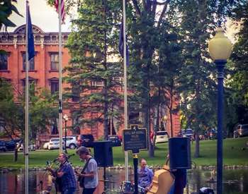 band performs
