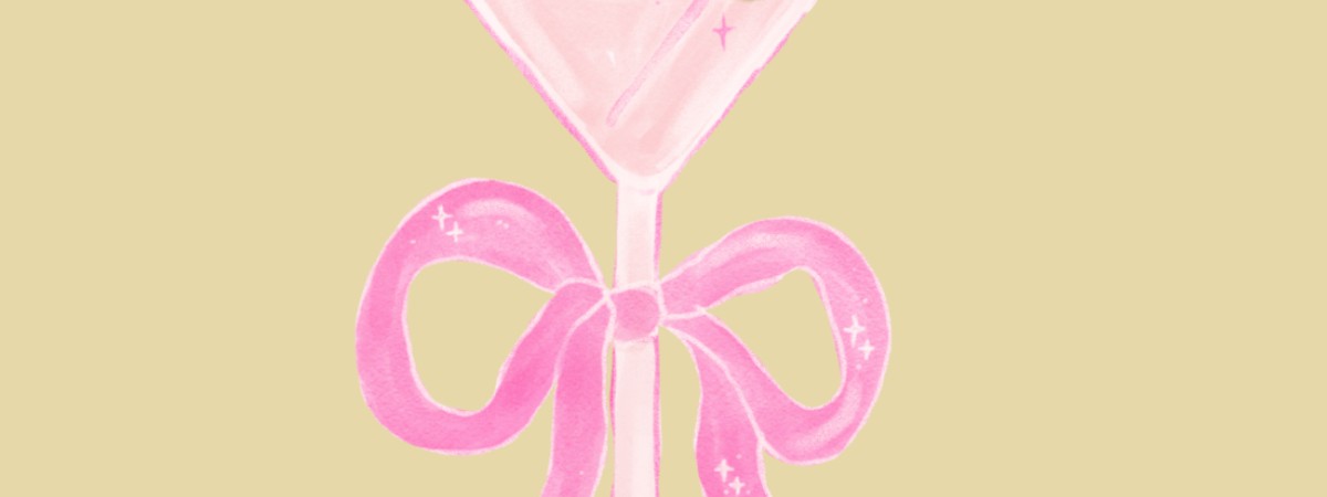 Martini glass painting
