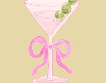 Martini glass painting