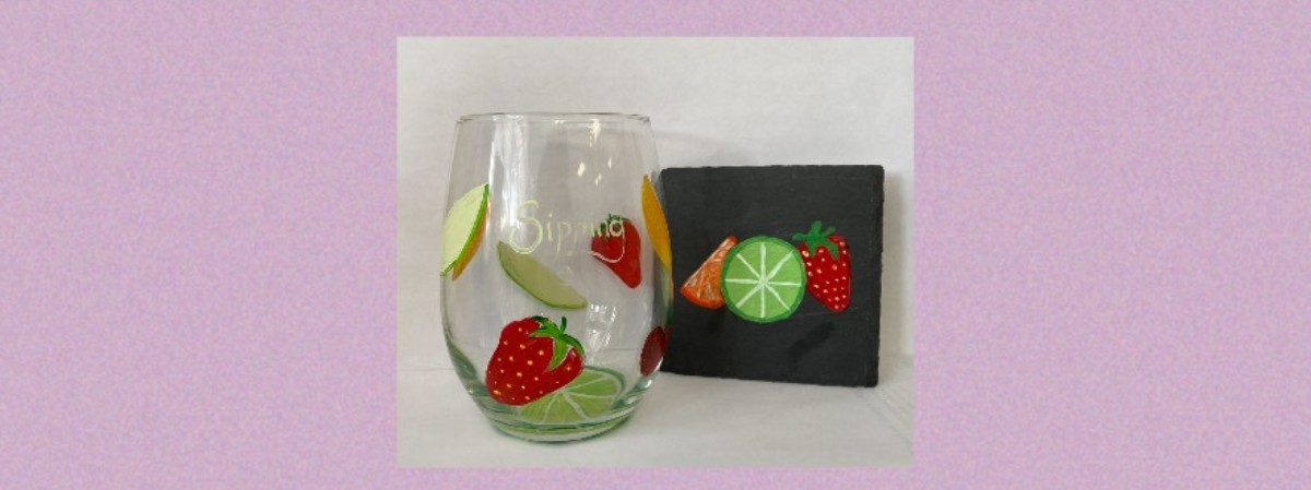 Sipping sunshine with coaster