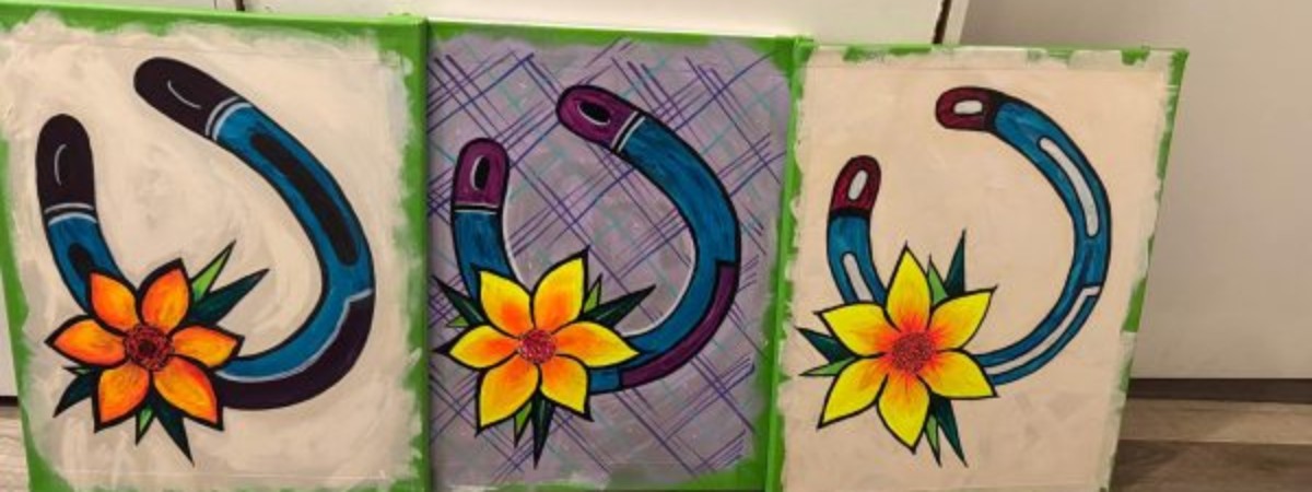 from Art4Vets: Horseshoe Painting