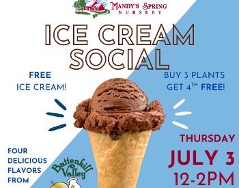 Mandy's Spring Nursery - Ice Cream Social Flyer