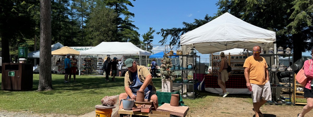 Greg Rudd Pottery at Inlet's Arts in the Park
