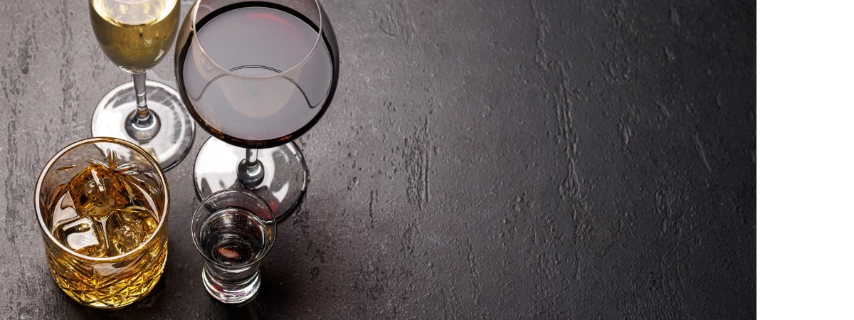 Whiskey and wine