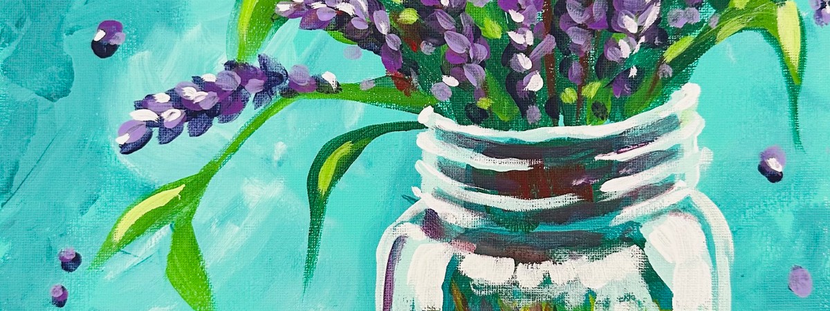 Jar of Lavender Painting Class at the Shirt Factory