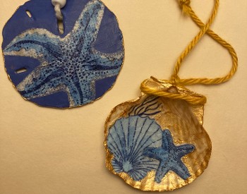 Painted Beach Ornaments