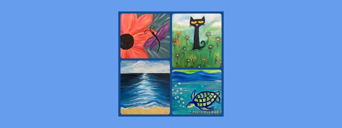 Open Art Studio August! Special: Choose a featured painting for $24