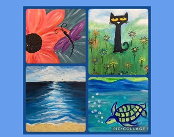 Open Art Studio August! Special: Choose a featured painting for $24