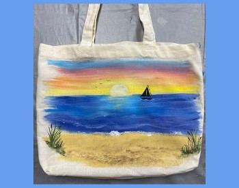 Beach Canvas Tote Bag Paint & Sip Event!