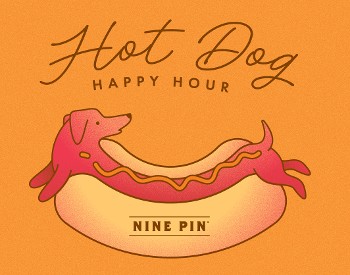hot dog happy hour graphic