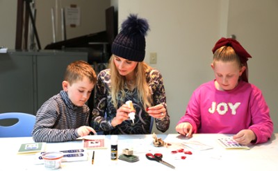 Family Creating Art