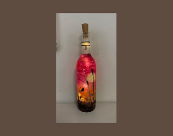 Night Reeds Light-up Bottle Paint & Sip Event