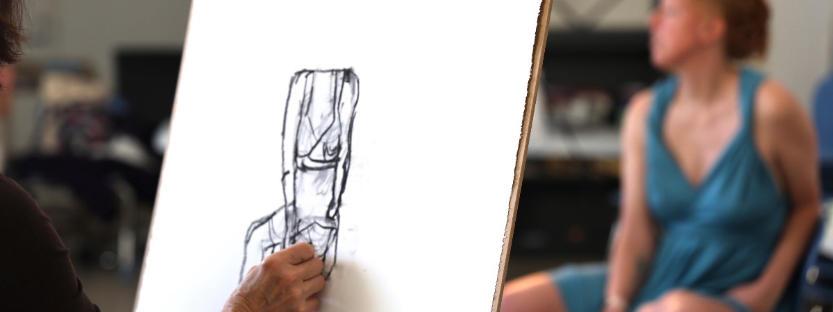 Figure drawing in process.