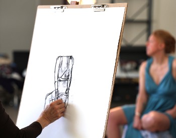 Figure drawing in process.