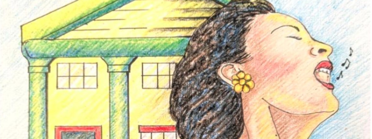 Pencil Drawing of Cultural Images from Walking Tour