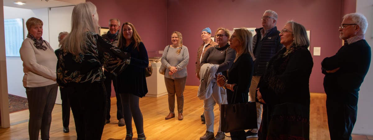 Vistors on a tour at The Hyde Collection