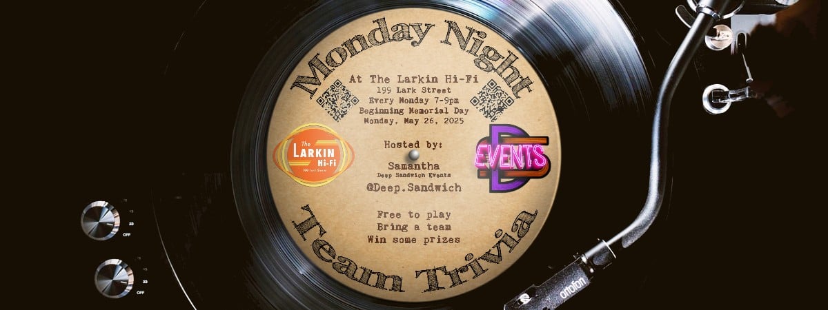✨New✨ Team Trivia at The Larkin Hi-Fi Mondays at 7  Starting Memorial Day (May 26)  199 Lark Street, Albany, NY  Free to play! Bring a team! Win some prizes! And come back for more!! 21+