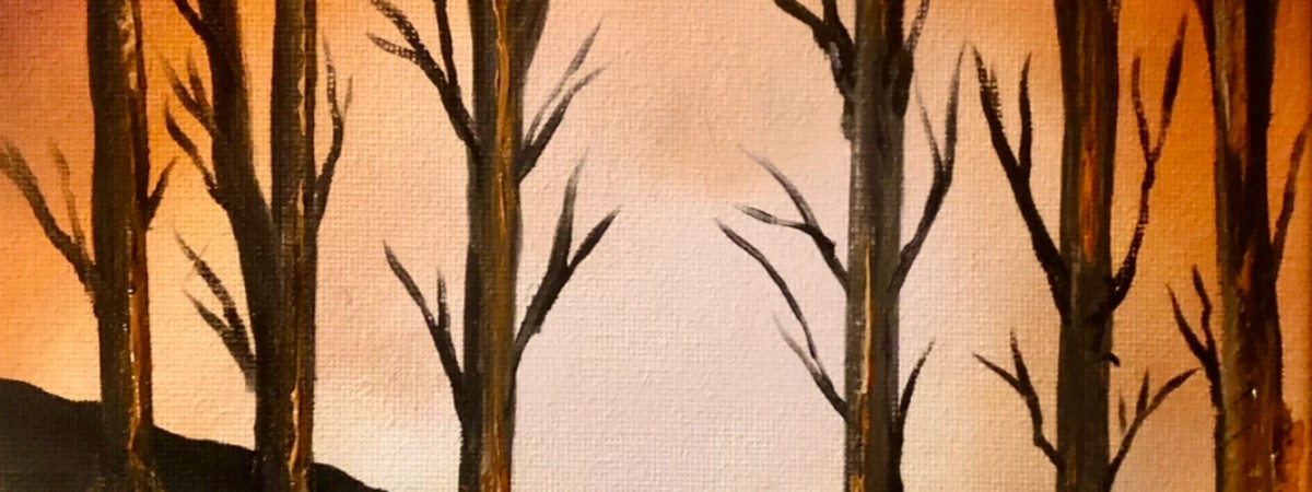 Oil Class, Glowing Autumn Arbor