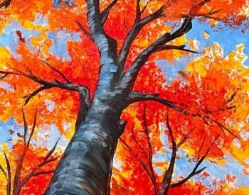 Beneath the Maple Tree painting