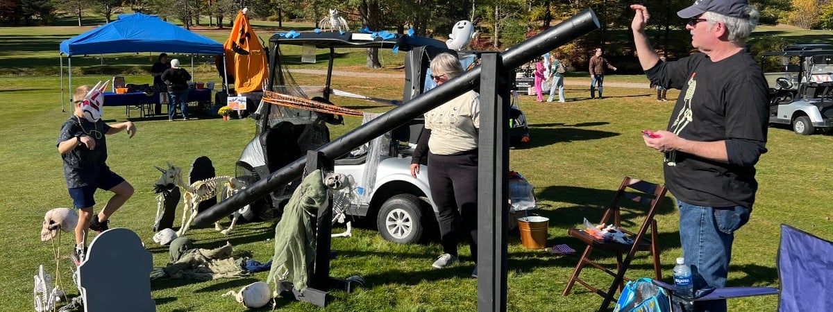 Kids love the creative themes that all include golf carts at Greenfield Fall Festival.