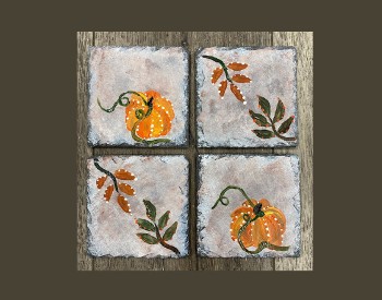 Autumn Slate Coaster Set Paint & Sip Event