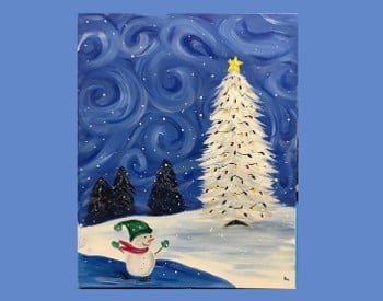 White Christmas Paint & Sip Event