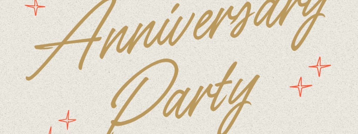 Anniversary party poster