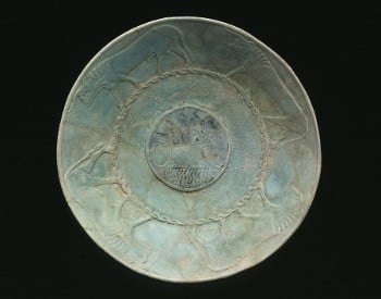 . Bowl with cattle. Egyptian, Third Intermediate Period, 1075–712 B.C. Findspot: Nubia (Sudan), el-Kurru, Kurru 55. Faience, 4.4 x 16.4 cm (1 3/4 x 6 7/16 in.). Museum of Fine Arts, Boston. Harvard University—Boston Museum of Fine Arts Expedition, 24.1089.