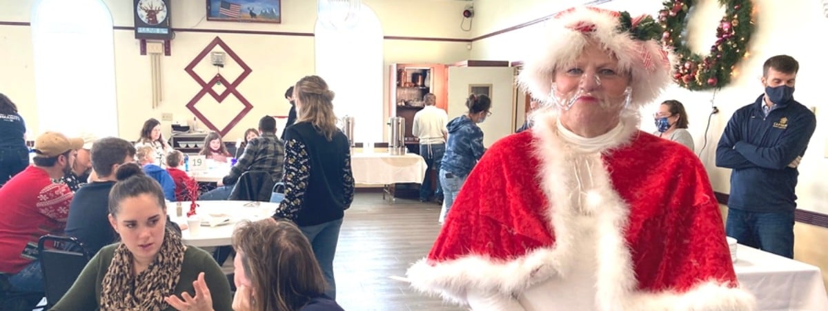 Mrs. Claus keeps everyone on the up and up!