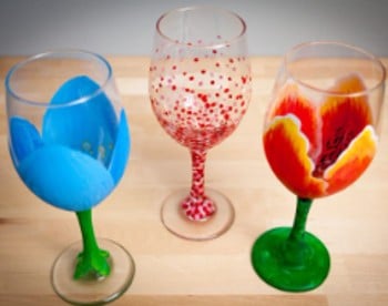 Sunday Crafternoon Wine Glass Painting