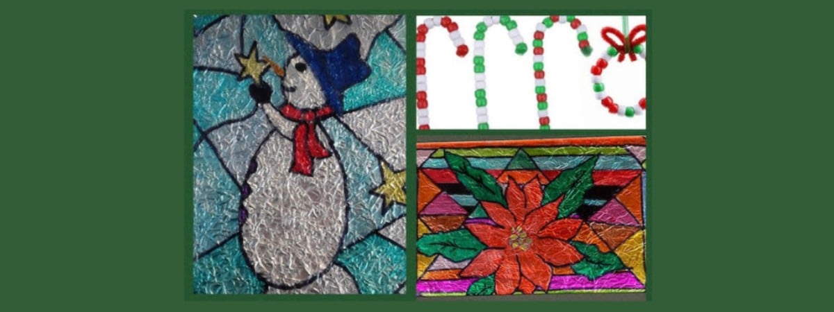 Art Workshops for Kids: Holiday Stained Glass & Beaded Ornaments!