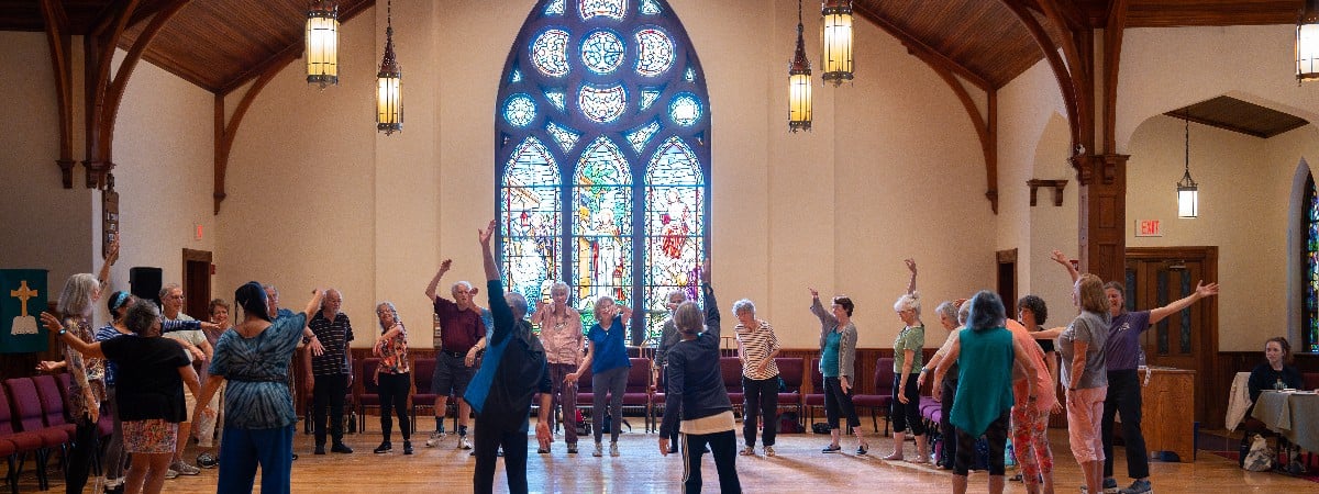 Community participants at a Jacob's Pillow workshop