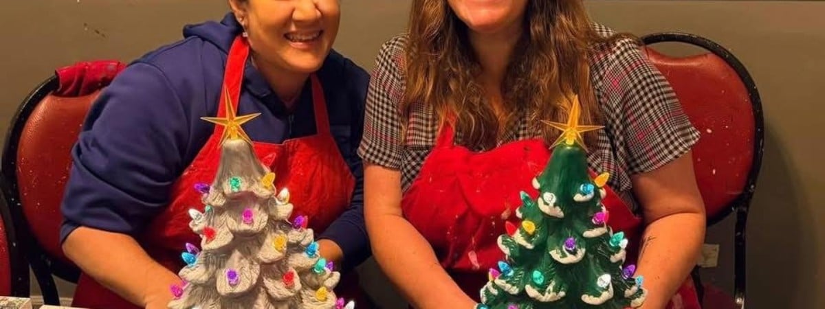 Grandma Tree with lights!! Great Job Gals!