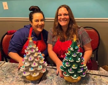 Grandma Tree with lights!! Great Job Gals!