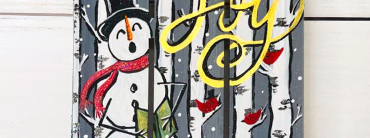 JOY of the season snowman sled!