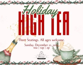 Bocage Champagne Bar presents: Holiday High Tea