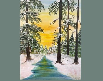 Snowy Sunset Paint & Sip Event