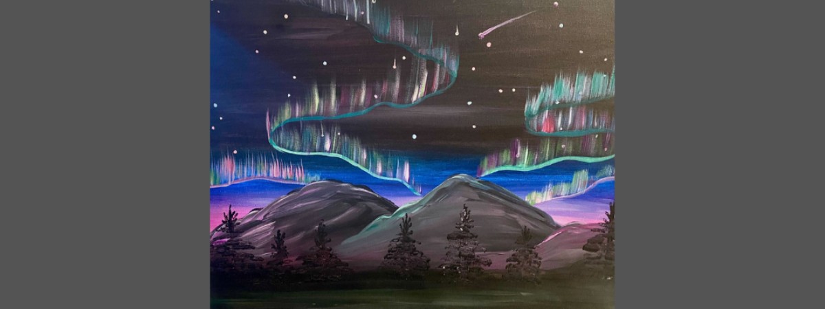 Aurora Borealis Paint & Sip Event