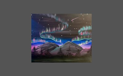 Aurora Borealis Paint & Sip Event