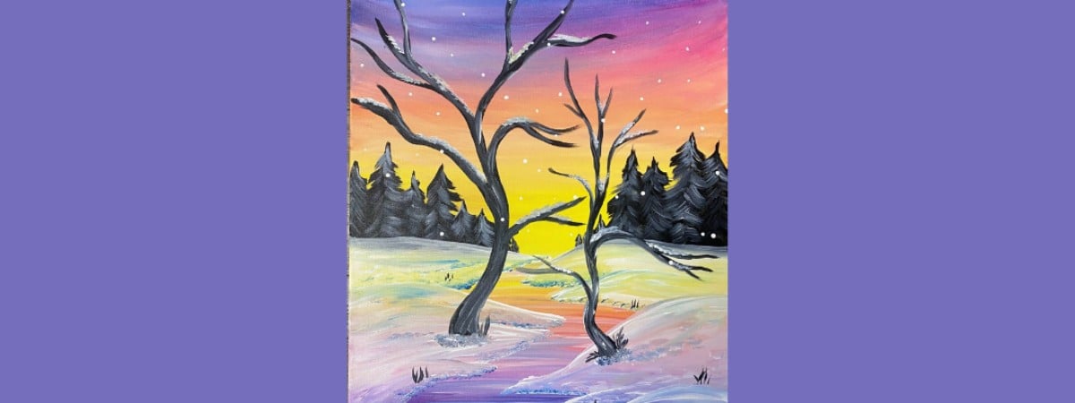 Bright Winter Paint & Sip Event