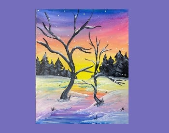 Bright Winter Paint & Sip Event